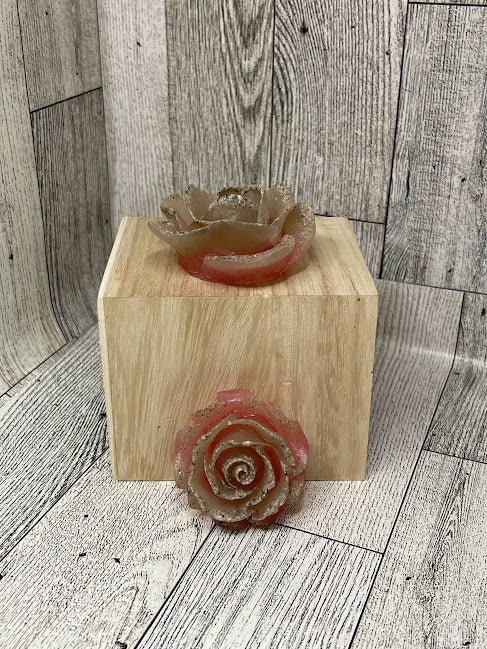 Resin memorial roses with ashes