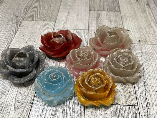 Resin memorial roses with ashes