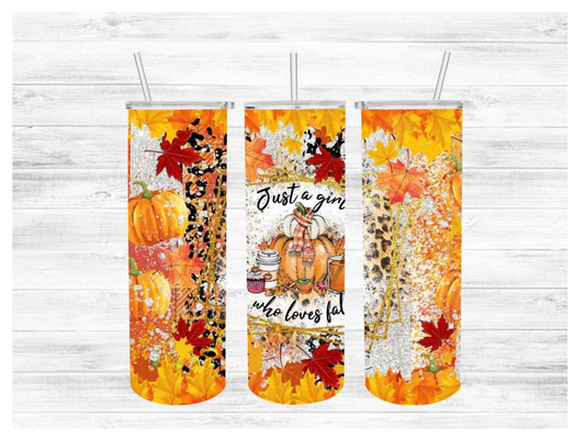 Just a girl who loves fall tumbler